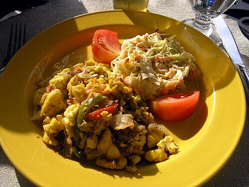 Ackee and saltfish from Jamaica