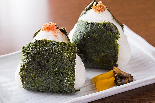 Nori-wrapped rice balls