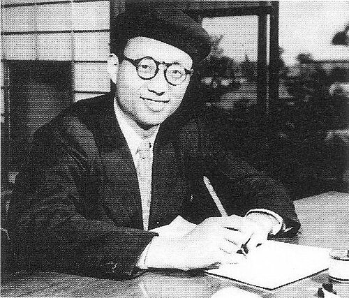 The Japanese manga artist and animator Osamu Tezuka.