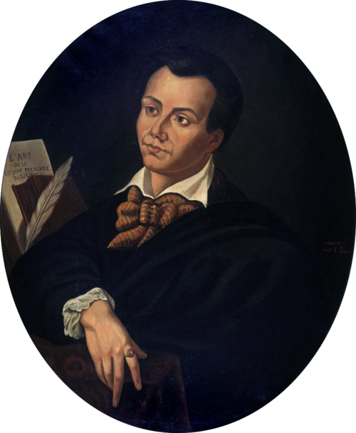 Engraved portrait of Marie-Antoine Carême.