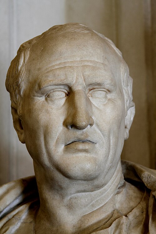 Marble bust of the Roman orator and advocate Cicero