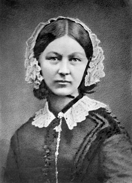 Portrait of Florence Nightingale, founder of modern nursing.