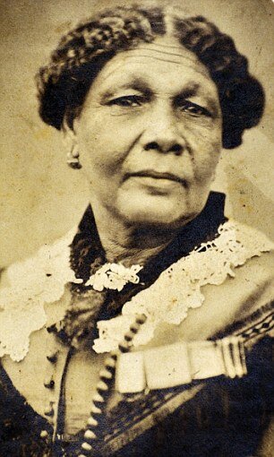 Portrait of Mary Seacole, Jamaican nurse of the Crimean War.