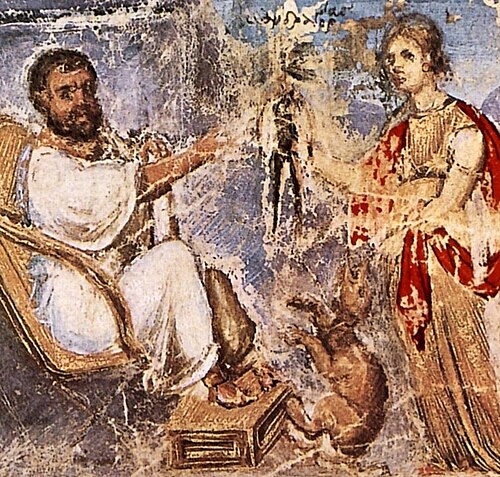 Depiction of Dioscorides, author of De Materia Medica.
