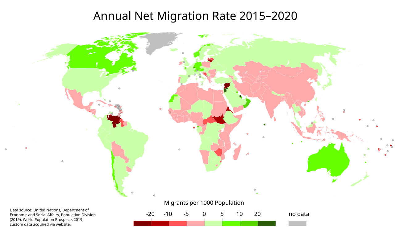 Map-related imagery for Historical migration