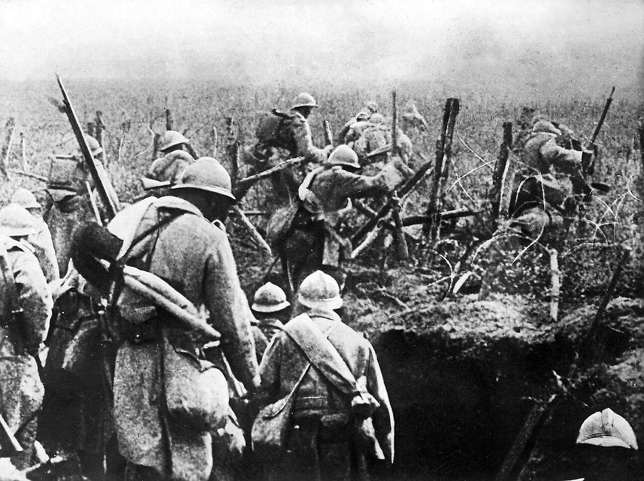 Western Front trenches during the First World War