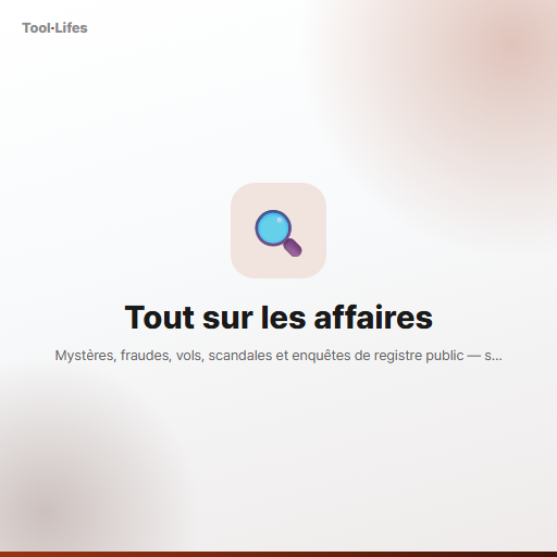 Tout sur les affaires