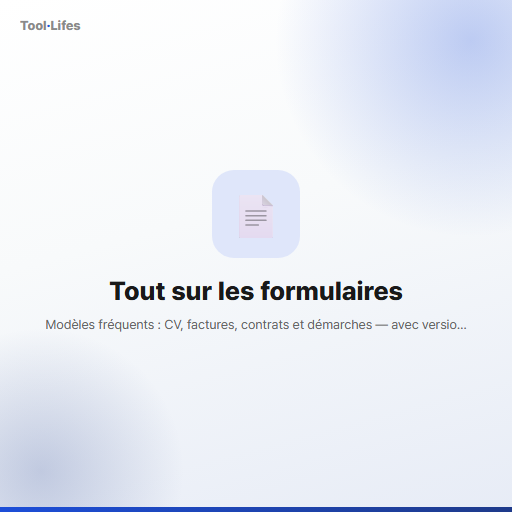 Tout sur les formulaires